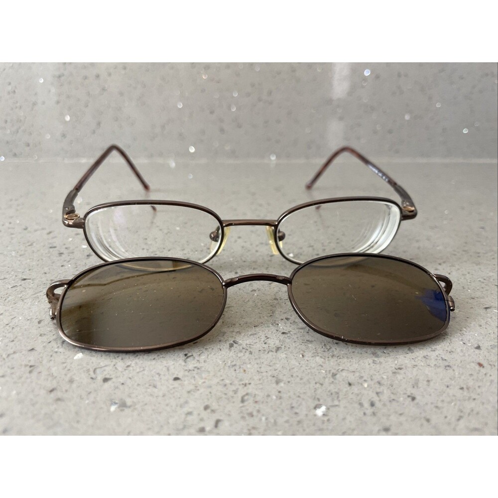 Paradox MOD 598 Eyeglasses FRAMES ONLY Easyclip 48-19-140 10 full rim Bronze